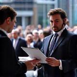 Event management team organizing a conference
